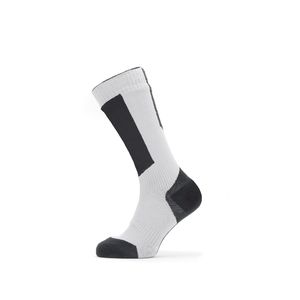 Sealskinz Waterproof Cold Weather Hydrostop Mid Sokken Wit/Zwart/Grijs