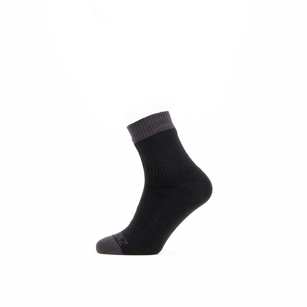 Sealskinz Waterproof Warm Weather Sokken Enkelhoogte Zwart/Grijs