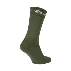 Sealskinz Suffield Solo Merino Liner Sokken Olijfgroen
