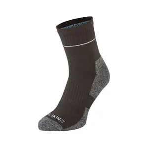 SEALSKINZ Morston Solo QuickDry Ankle Sokken Zwart/Grijs