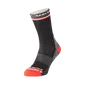 SEALSKINZ Blofield Anti-Blister Mid Hardloopsokken Zwart/Oranje — afbeelding 1