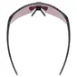 Uvex Pace Stage CV Sport Zonnebril Mat Zwart met Pushy Pink Lens