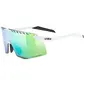 Uvex Pace Stage CV Sport Zonnebril Mat Wit met Mirror Green Lens
