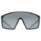 Uvex Mtn Perform Sport Zonnebril Mat Zwart met Mirror Zilver Lens