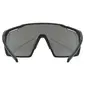 Uvex Mtn Perform Sport Zonnebril Mat Zwart met Mirror Zilver Lens