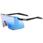 Uvex Pace Stage CV Sport Zonnebril Mat Zwart met Buzzy Blue Lens
