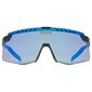 Uvex Pace Stage S CV Sport Zonnebril Mat Zwart met Buzzy Blue Lens