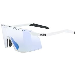 Uvex Pace Stage V Sport Zonnebril Mat Wit met Mirror Blue Lens