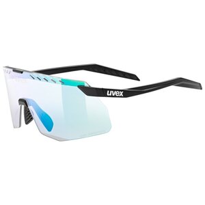 Uvex Pace Stage S V Sport Zonnebril Mat Zwart met Mirror Green Lens