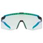 Uvex Pace Stage S V Sport Zonnebril Mat Zwart met Mirror Green Lens