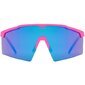 Uvex Flowline Sport Zonnebril Mat Roze met Mirror Blue Lens