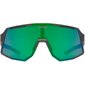 Uvex Sequenze Sport Zonnebril Mat Zwart met Mirror Green Lens