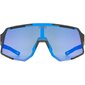 Uvex Sequenze CV Sport Zonnebril Mat Zwart met Mirror Blue