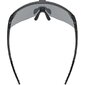Uvex Pace Stage S Sport Zonnebril Mat Zwart met Mirror Silver Lens