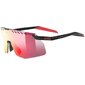 Uvex Pace Stage S Sport Zonnebril Mat Zwart met Mirror Red Lens