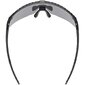Uvex Pace Stage Sport Zonnebril Mat Zwart met Mirror Silver Lens