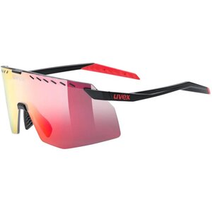 Uvex Pace Stage Sport Zonnebril Mat Zwart met Mirror Red Lens
