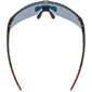 Uvex Pace Stage Sport Zonnebril Mat Zwart met Mirror Red Lens