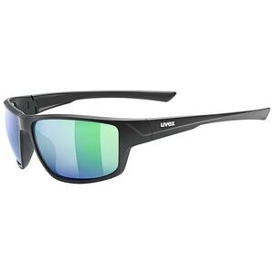 Uvex Sportstyle 230 Sport Zonnebril Mat Zwart met Mirror Green Lens