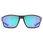 Uvex Sportstyle 230 Sport Zonnebril Mat Zwart met Mirror Green Lens