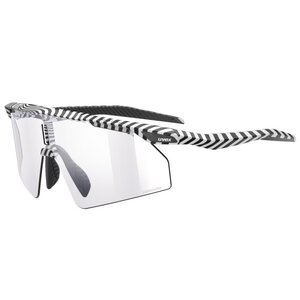 Uvex Pace Ultra V Sport Zonnebril Mat Zwart/Wit Met Mirror Silver Lens