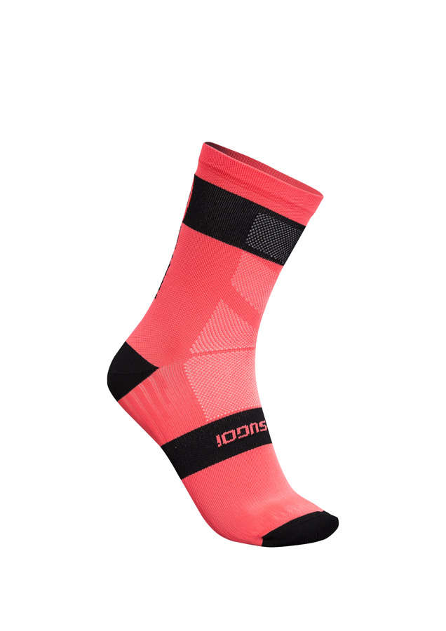 Sugoi RS Crew Fietssokken Roze/Zwart Unisex