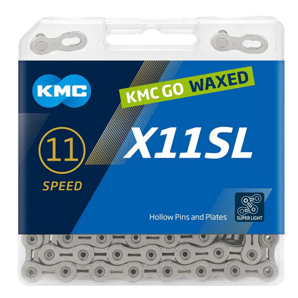 KMC X11SL Waxed Fietsketting Zilver 118 Schakels