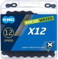KMC X12 Waxed Fietsketting Zwart 126 Schakels