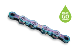 KMC X12 Waxed Fietsketting Oil Slick Blauw 126 Schakels