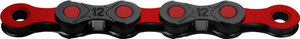 KMC DLC 12 Waxed Fietsketting Zwart/Rood 126 Schakels