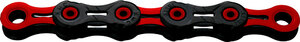 KMC DLC 11 Waxed Fietsketting Zwart/Rood 118 Schakels