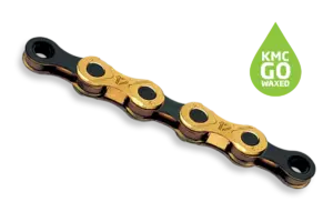 KMC X12 Waxed Fietsketting Goud/Zwart 126 Schakels