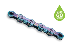 KMC X12 Waxed Fietsketting Aurora Blauw 126 Schakels
