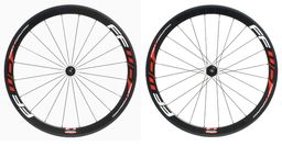 Fast Forward F4R Carbon Clincher Wielset met Fast Forward Naaf Rood
