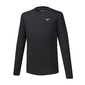 Mizuno Impulse Core Hardloopshirt Lange Mouwen Zwart/Zilver Heren