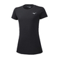 Mizuno Impulse Core Hardloopshirt Korte Mouwen Zwart/Zilver Dames