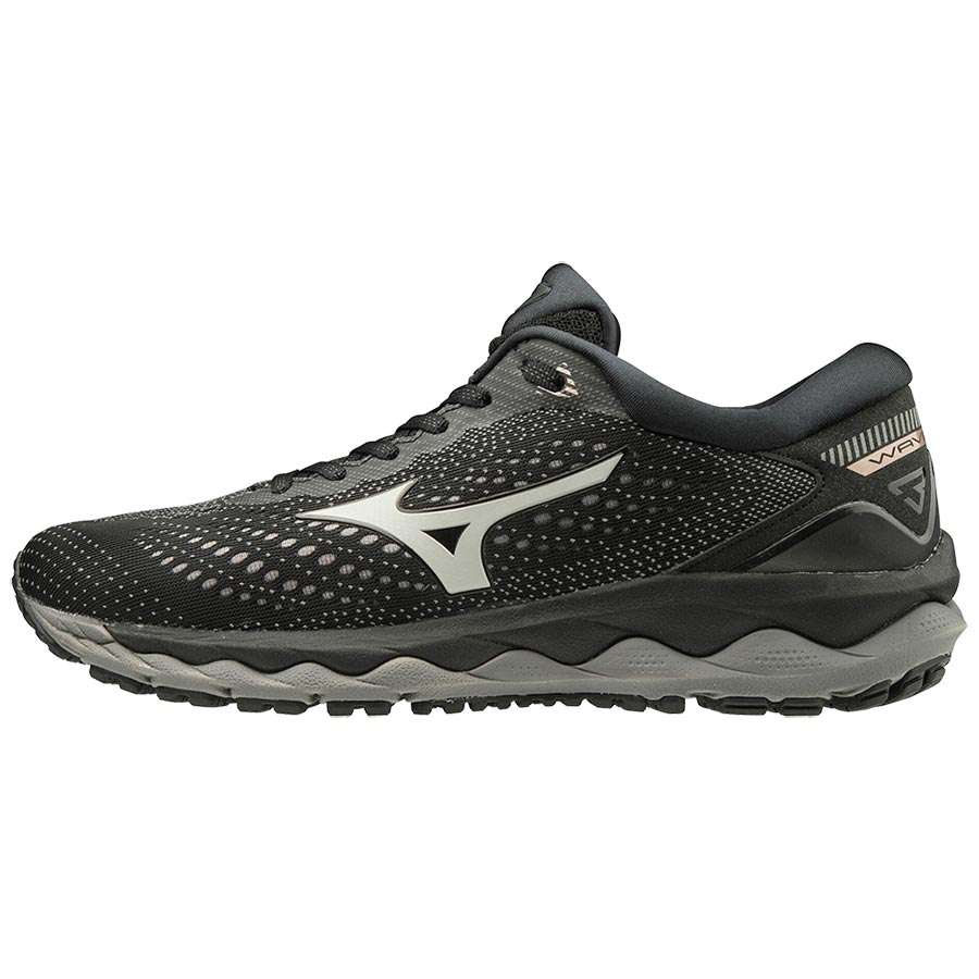 Mizuno Wave Sky 3 Hardloopschoenen Zwart/Grijs Dames