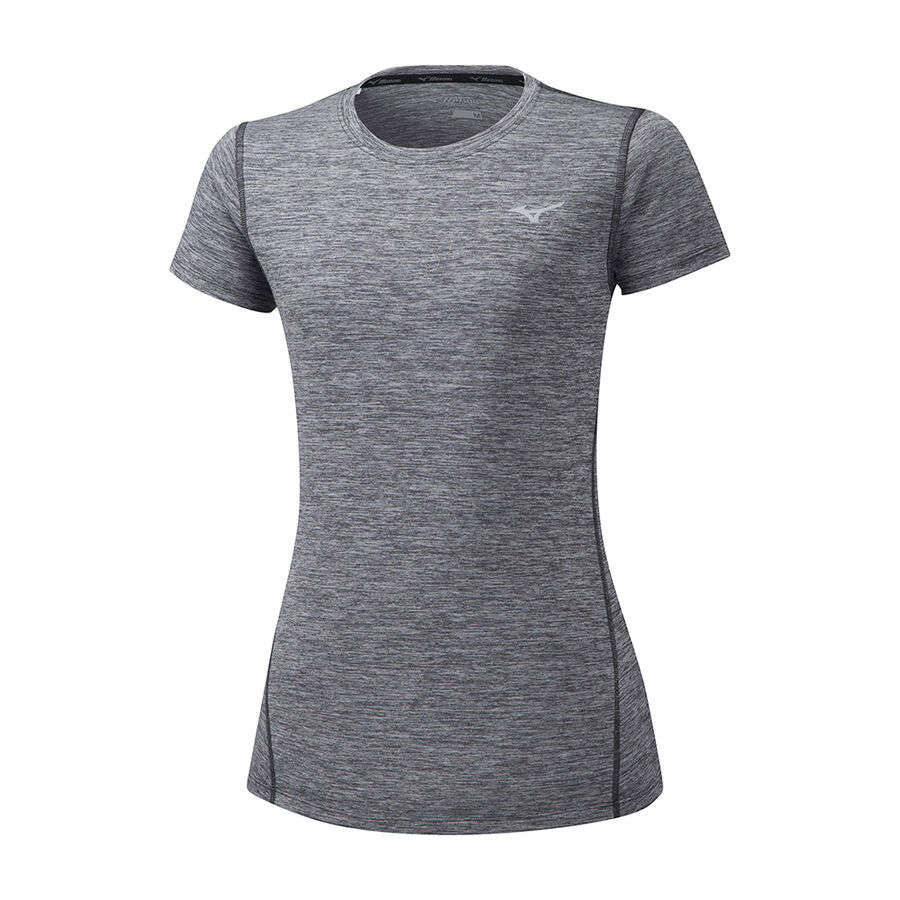 Mizuno Impulse Core Hardloopshirt Korte Mouwen Grijs Dames