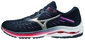 Mizuno Wave Rider 24 Hardloopschoenen Zwart/Rood/Roze Dames