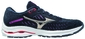 Mizuno Wave Rider 24 Hardloopschoenen Zwart/Rood/Roze Dames