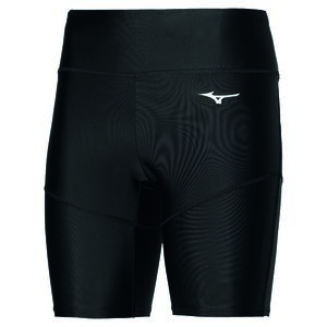 Mizuno Core Mid Hardloopbroek Kort Zwart Dames