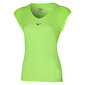 Mizuno Aero Hardloopshirt Korte Mouwen Limegroen Dames