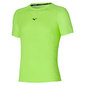 Mizuno Aero Hardloopshirt Korte Mouwen Limegroen Heren