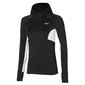 Mizuno Warmalite Hooded Hardloopshirt Lange Mouwen Zwart/Wit Dames