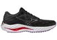 Mizuno Wave Inspire 19 Hardloopschoenen Zwart/Zilver/Rood Dames