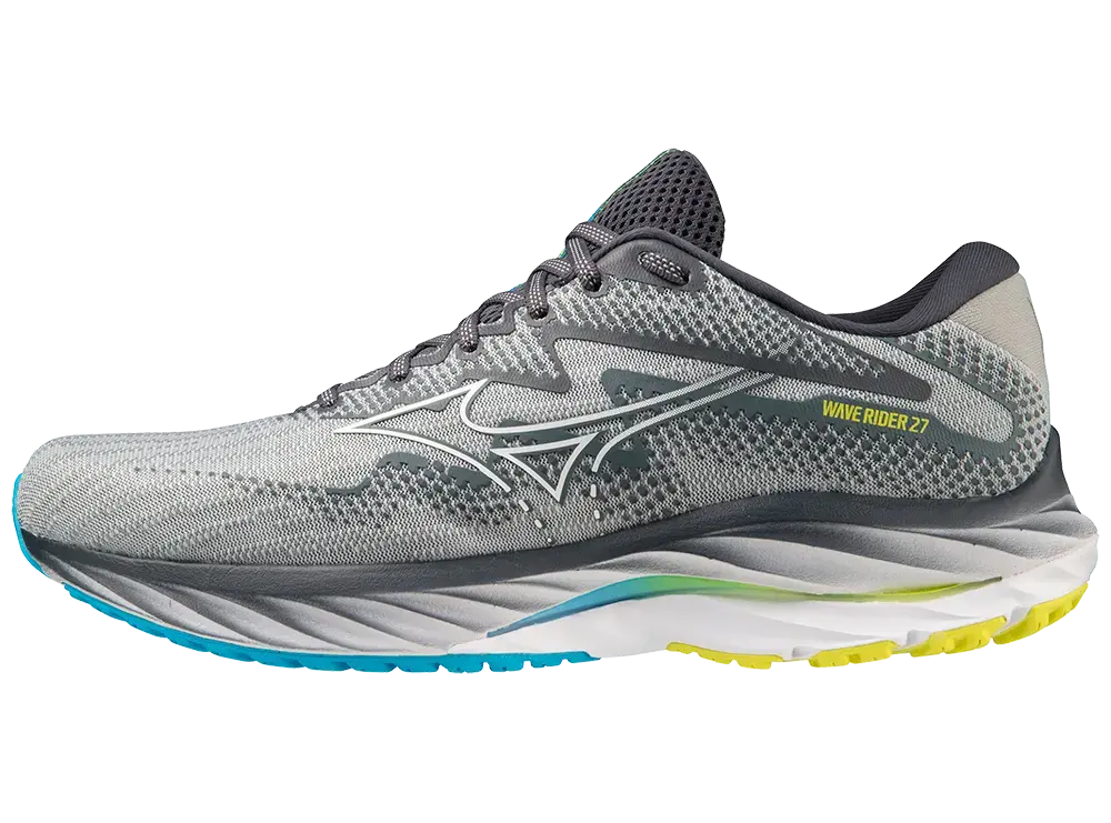 Mizuno Wave Rider 27 Hardloopschoenen Grijs/Wit Heren