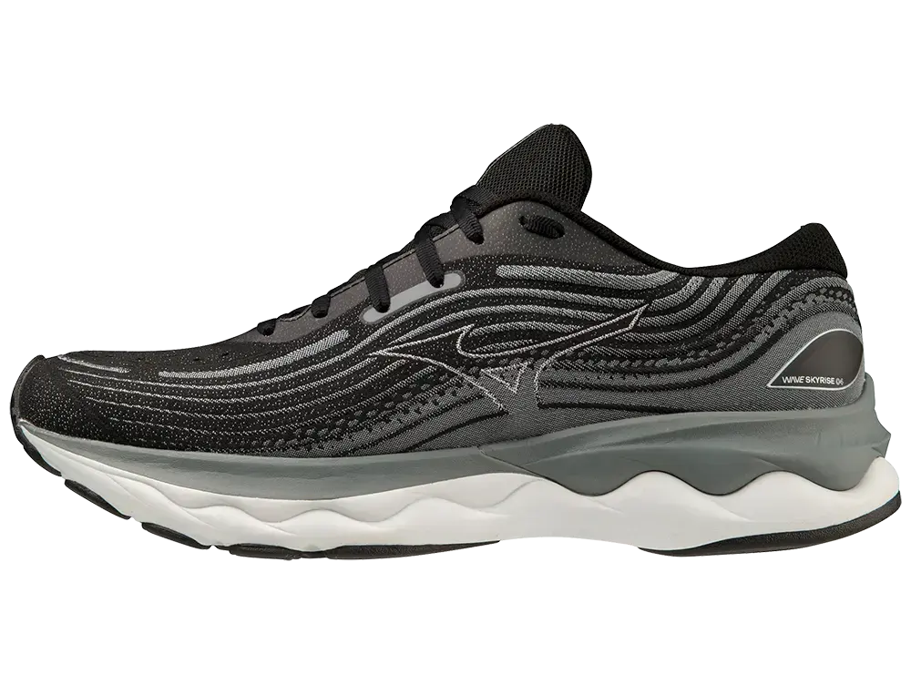 Mizuno Wave Skyrise 4 Hardloopschoenen Zwart/Wit/Grijs Heren