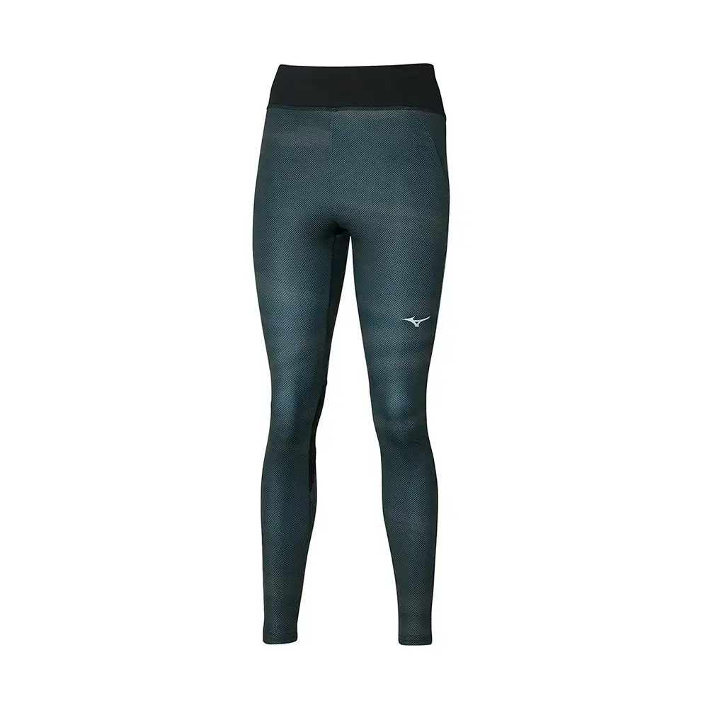Mizuno Printed Hardloopbroek Lang Zwart Dames