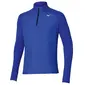 Mizuno Hybrid Hardloopshirt Lange Mouwen Blauw Heren