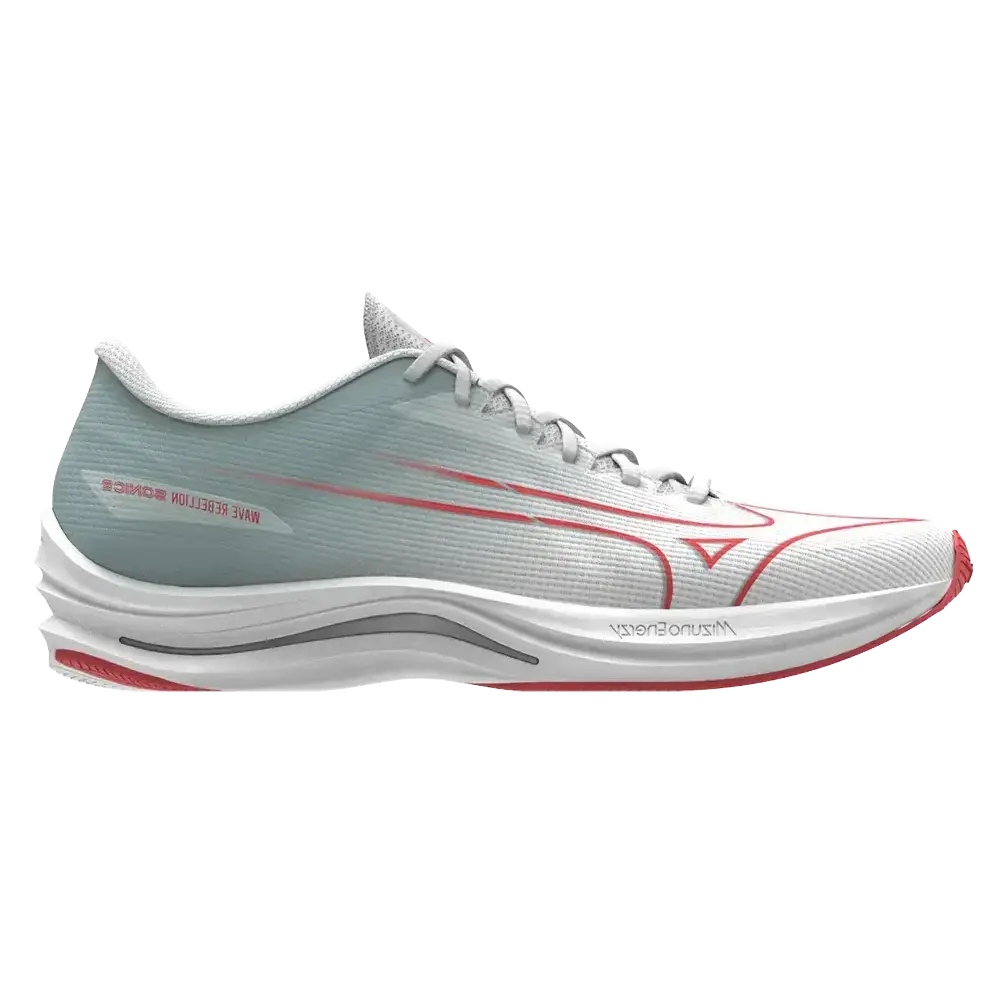 MIZUNO Wave Rebellion Sonic 2 Hardloopschoenen Wit/Oranje/Grijs Dames